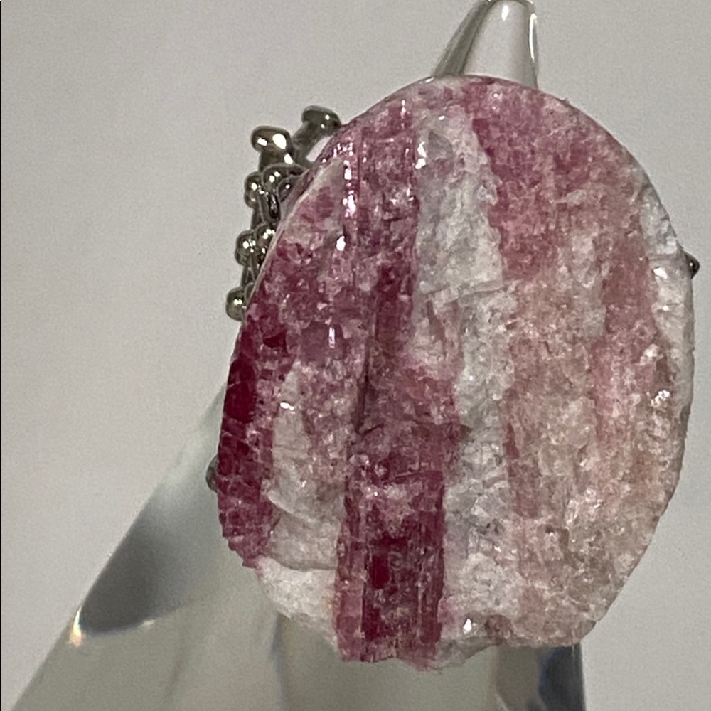 Artisan Earthy Pink Tourmaline Statement Rring - Picture 9 of 14